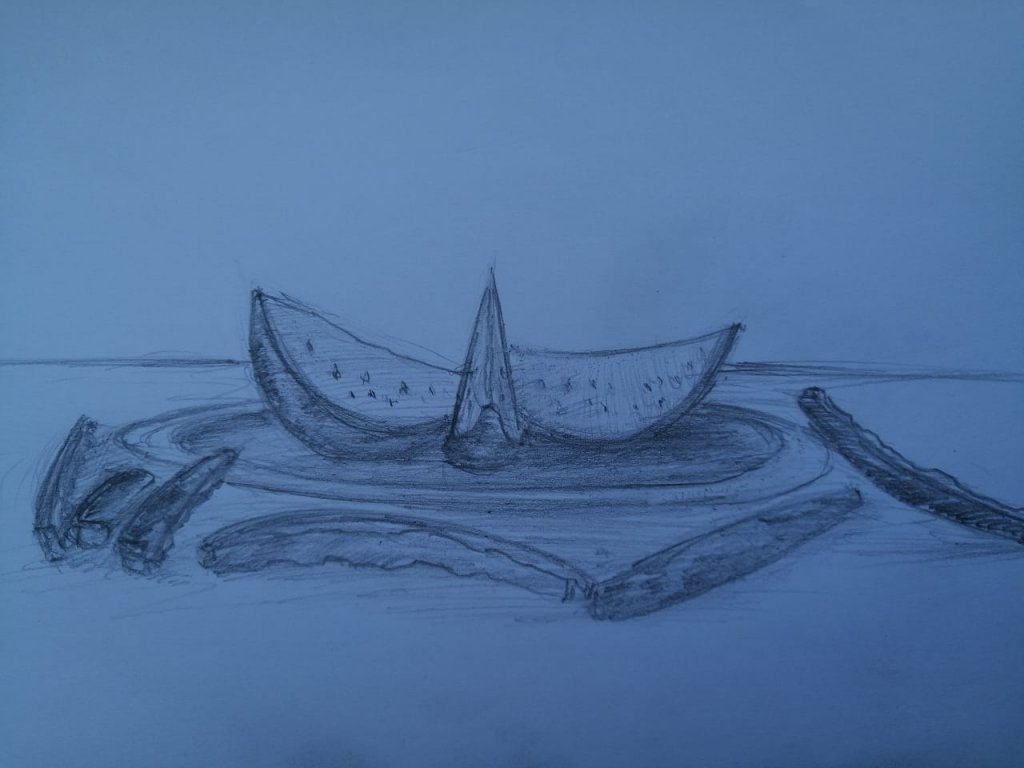 Три дольки арбуза