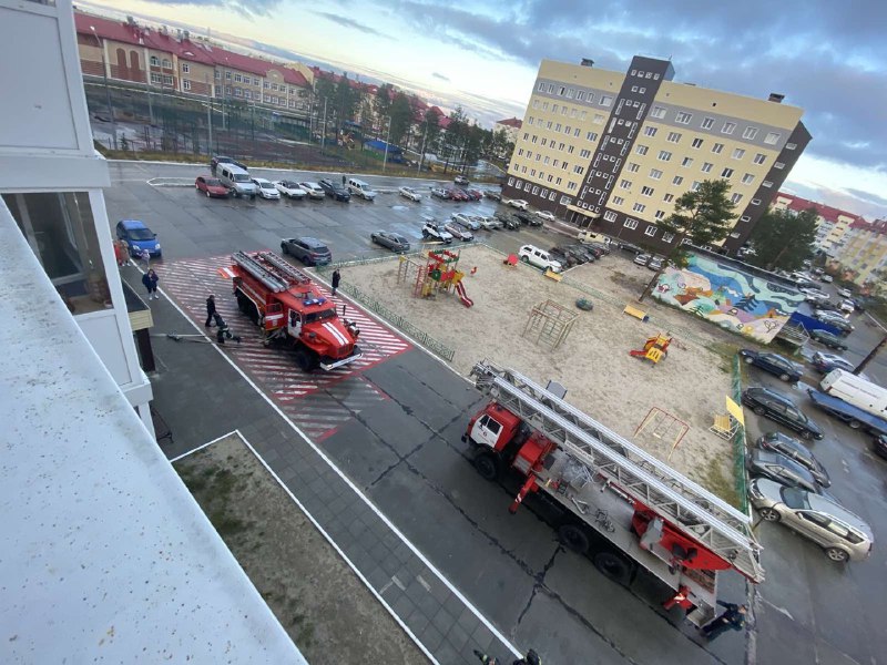 В семиэтажке горела квартира на пятом этаже
