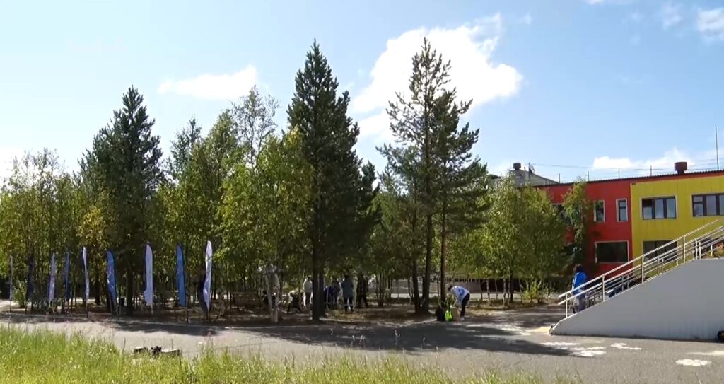 Нефтяники привели в порядок дворик возле роддома