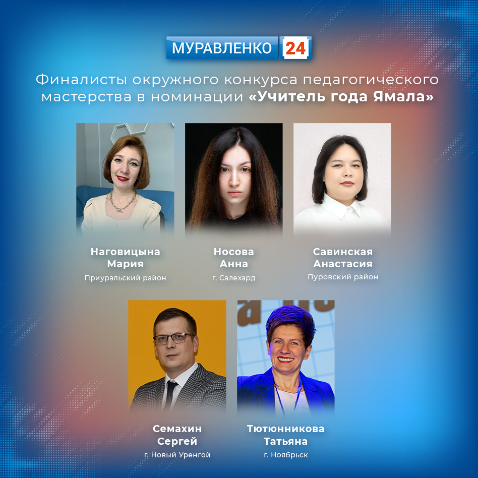 Объявлена пятёрка финалистов в номинации «Учитель года Ямала»