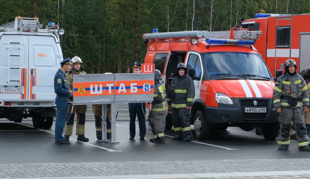В центре «Сибирь» провели пожарно-тактические учения