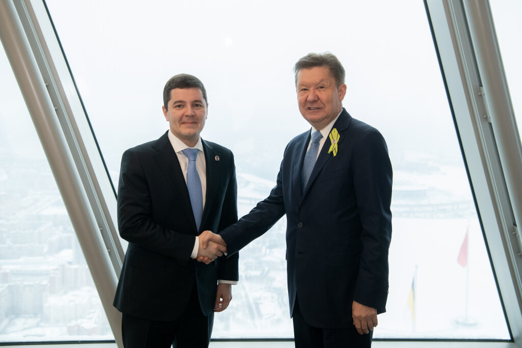 Дмитрий Артюхов и Алексей Миллер обсудили планы дальнейшего сотрудничества