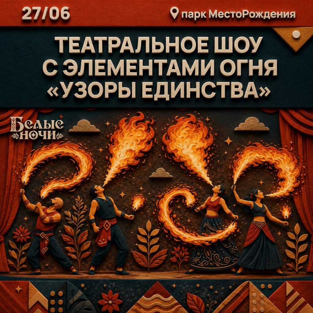 Шоу с элементами огня зафиналит «Белые ночи»